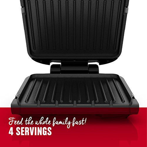 George Foreman 4-Serving Indoor Electric Grill with Removable Plates
