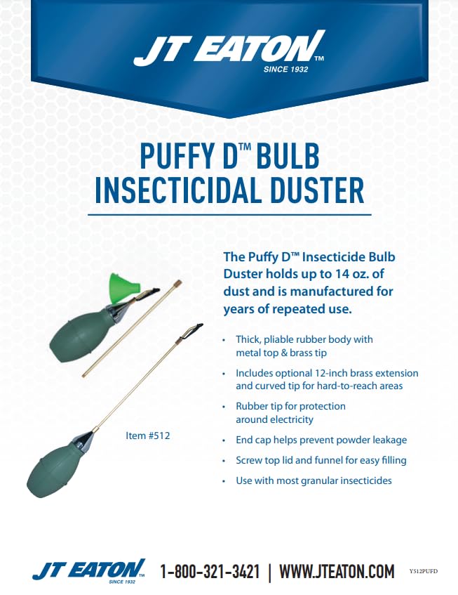 Insecticidal Dust Duster with 12-Inch Brass Extension for Pest Control