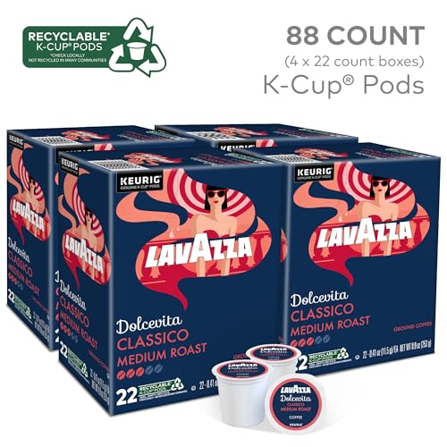 Lavazza Dolcevita Classico Coffee Pods - Medium Roast, 22 Count Pack of 4