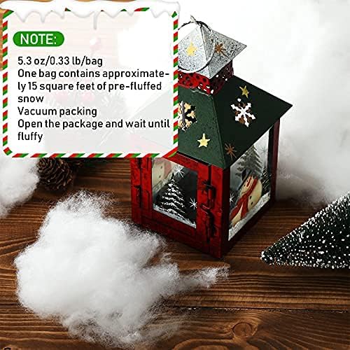 Tatuo Christmas Fake Snow | Fluffy Artificial Snow Blanket for Holiday Decor - 5.3 oz Bags