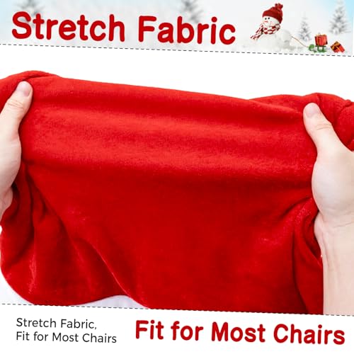 4 Pcs Christmas Chair Covers Santa Hat Style Holiday Dining Seat Protectors