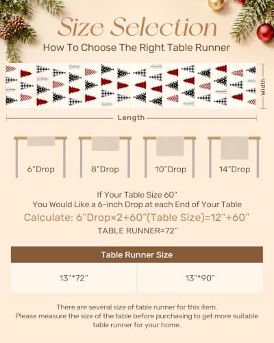 Miss Adola Embroidered Canvas Christmas Table Runner 13x72 Tree Crew