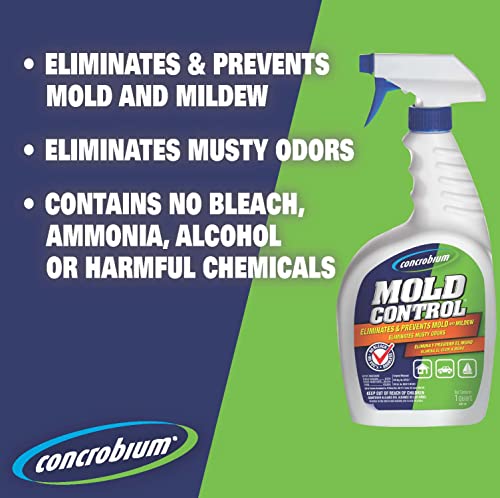 Concrobium Mold Control Refill Gallon - 128 Fl Oz, Mold & Mildew Eliminator, Odorless & VOC Free
