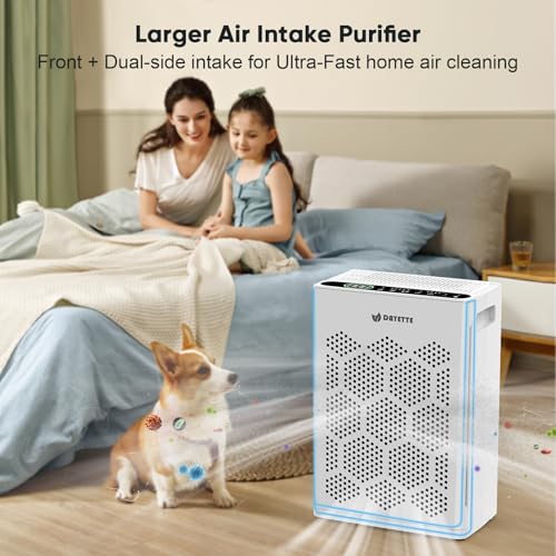 DAYETTE White Large Room Air Purifier with HEPA 14 Filter & Aromatherapy