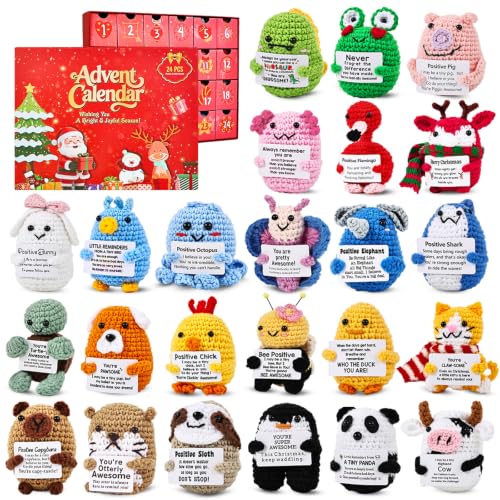 Crochet Animal Advent Calendar 2026 - 24 Days Christmas Countdown Gift Set