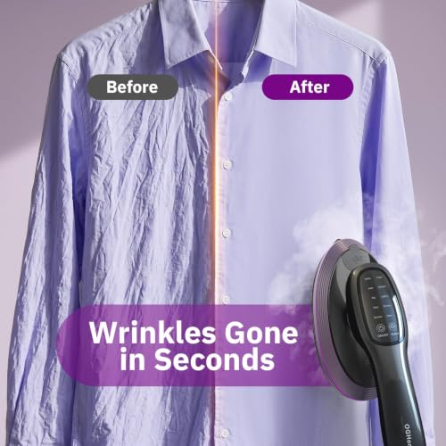 OGHom 2-in-1 Iron & Steamer for Clothes - Rose Pink Handheld Garment Wrinkle Remover