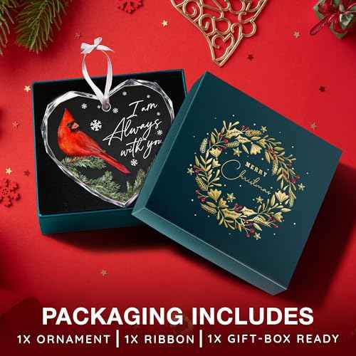 Cardinal Christmas Ornaments - Memorial Christmas Ornament for The Tree, Remembrance Gift, Sympathy Gift, Remembrance Gifts for Loss, Sympathy Gifts for Loss of Loved One, Unique Ornament Presents