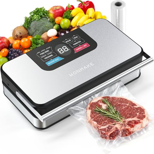 WONMAKE Silver 95kPa Food Vacuum Sealer Machine 10-in-1