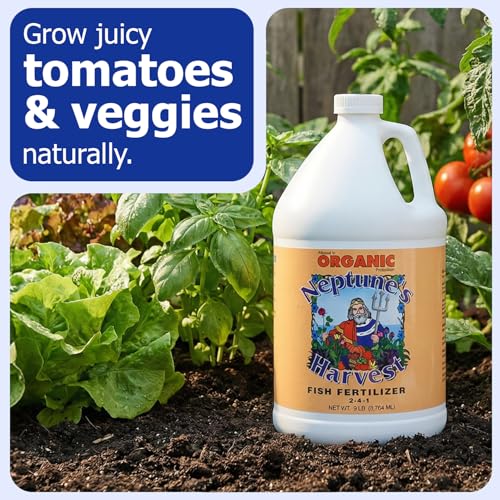 Neptune's Harvest Fish Fertilizer Gallon - Organic Liquid Plant Food for Vegetables, Flowers, Trees & Lawn