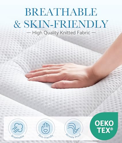 Twin 4 Inch Waterproof Memory Foam Mattress Topper - Gel & Down Alternative Quilted Cover