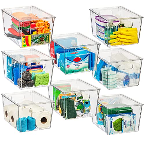 Medium ClearSpace Storage Bin with Lid - 8 Pack XL Household Organizer