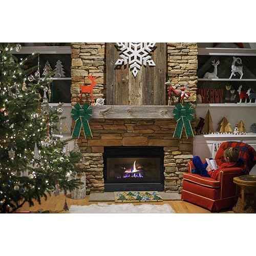 2 Pieces Christmas Green Velvet Bows for Wreath, Xmas Wreath Bows Winter Holiday Craft Tree Topper Bows for Front Door Christmas Party Decorations