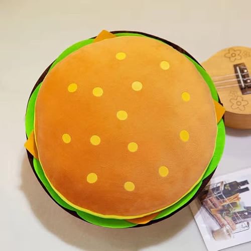 Funny Food Stuffed Cheeseburger Plush Pillow, 15.7'' Simulation Burger Plush Pillow, Cute Hamburger Plushie Toy Food Plushies Plush Hamburger Pillow - Home Decor Xmas Birthday Gift