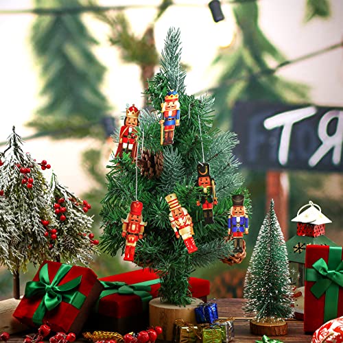 Classic 36 Pieces Christmas Nutcracker Decorations Set, Wooden Holiday Ornaments