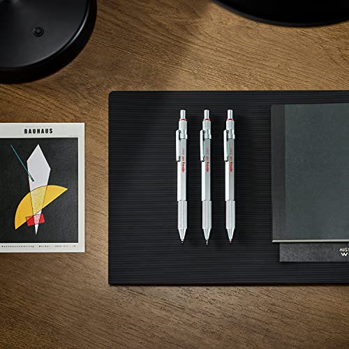 Rotring 600 3-in-1 Multicolor Pen & Mechanical Pencil, Silver