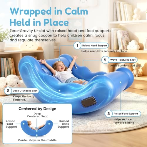 Inflatable Sensory Rocking Chair for Kids with Deep Pressure Support