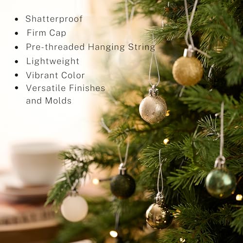 DecorbyHannah Green & Gold Mini Christmas Ornaments Set - 49 Pieces