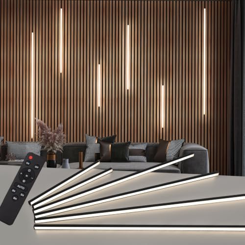 Art3d Black Recessed LED Strip Light Kit with Smart Touch Switch, 6-Pack