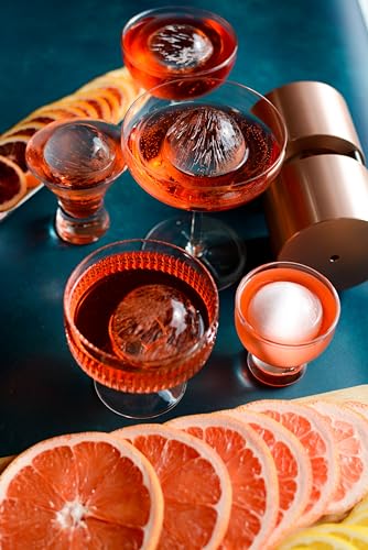 Ice Ball Press - Paloma Finish Aluminum Sphere Maker with Ice Tray - Made in USA