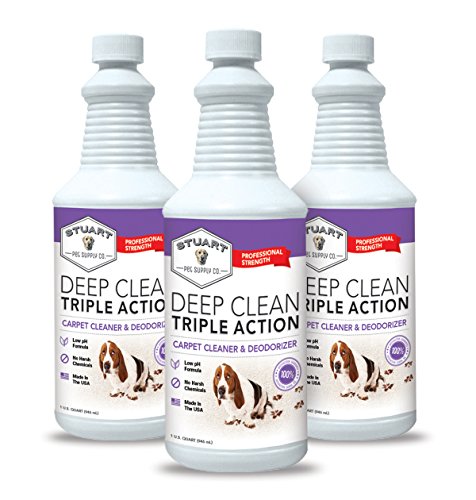 Deep Clean Carpet Cleaner Solution & Deodorizer - 128 Fl Oz - Concentrated Pet & Household Carpet Shampoo - Pack of 1