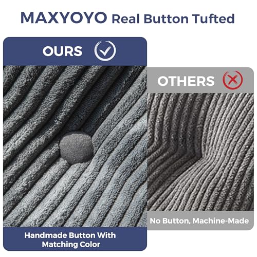 MAXYOYO Dark Grey Folding Sofa Bed with Pillow - Convertible Chair & Bed for Small Spaces