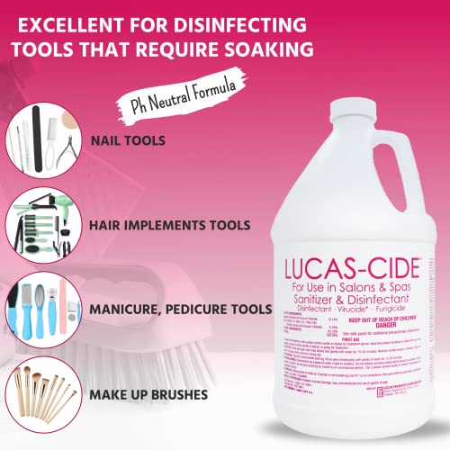 LUCAS-CIDE Salon & Spa Disinfectant, Hospital Grade EPA, 1 Gallon