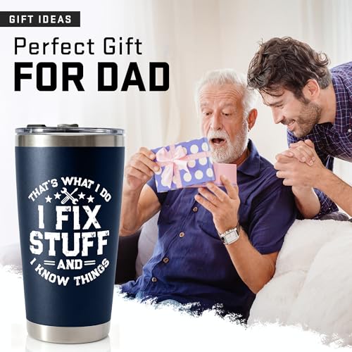 WITTSPOT Stainless Steel 20Oz Tumbler for Men & Dad - Perfect Gift for Fathers Day, Christmas & Birthdays - Men03