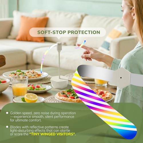 Portable Battery-F powered Fly Fans 6-Pack with Flexible Goose-Neck Blades - Indoor Outdoor Table Fans, Beige - Variation of THIS listing
