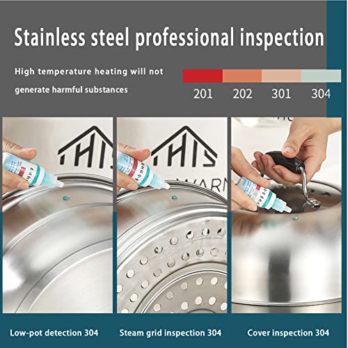 11 Inch Stainless Steel Steamer Pot with Lid - 2-Tier Multipurpose Cookware