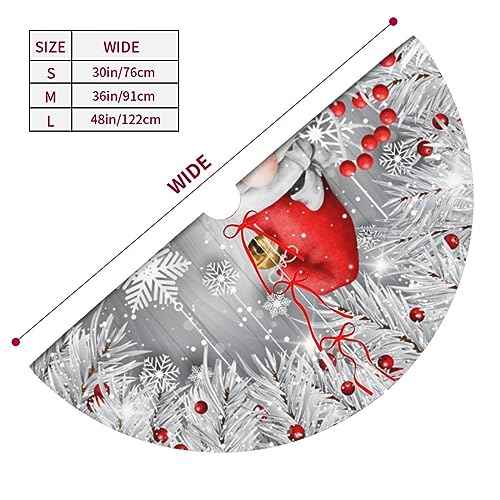 Gnomes Christmas Christmas Tree Skirt 36" for Xmas Halloween New Year Holiday Party Home Tree Mat Decor Ornaments Decoration