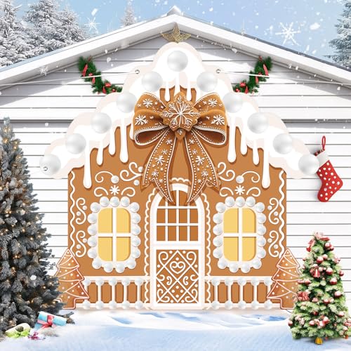 Panelee Extra Large Christmas Banner Decorations 6.8x6.5 ft Polyester