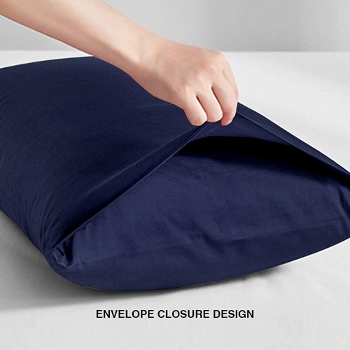 FLXXIE Body Pillow Cover - Super Soft Microfiber 20x54 | Envelope Closure, Stain Resistant, Navy