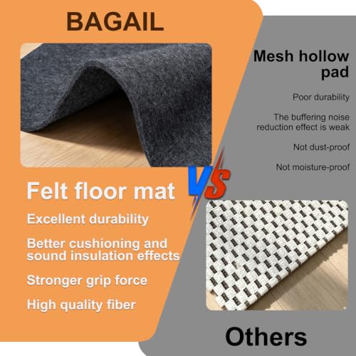 8'x10' Felt Rug Pad - 1/2 Inch Thick Non-Slip Area Rug Cushion for All Floors