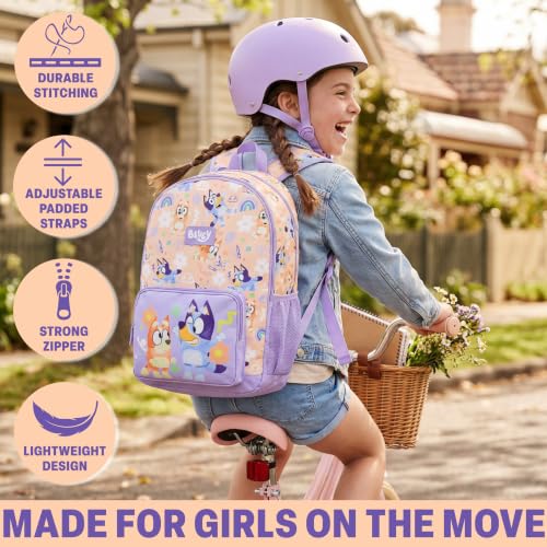 Get Trend Bluey & Paw Patrol Girls Backpack, 18 Inch Squishmallows Collection, Multi Bluey
