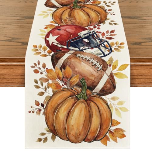 Artoid Mode 13 x 36 Inch Fall Table Runner Beige - 210 GSM Polyester Home Decor