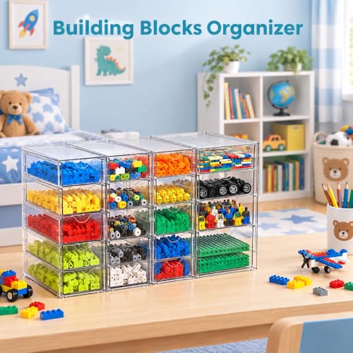 Vtopmart Acrylic Desk Organizer Set with 16 Drawers - Variation B, 4 Pack