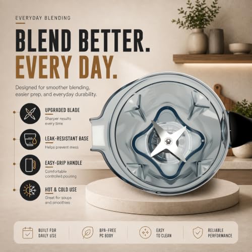 64oz Blender Pitcher with Nylon Base Compatible with Vitamix Classic & Explorian