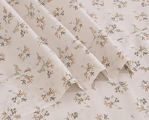 RUVANTI Queen Cotton Percale Sheet Set - Cool, Breathable Bedding, Twin & Queen Sizes