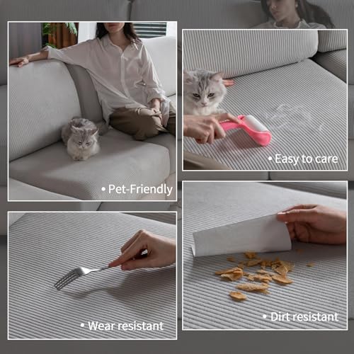 Sectional Couch Cushion Cover - Water-Resistant, Non-Slip Sofa Protector