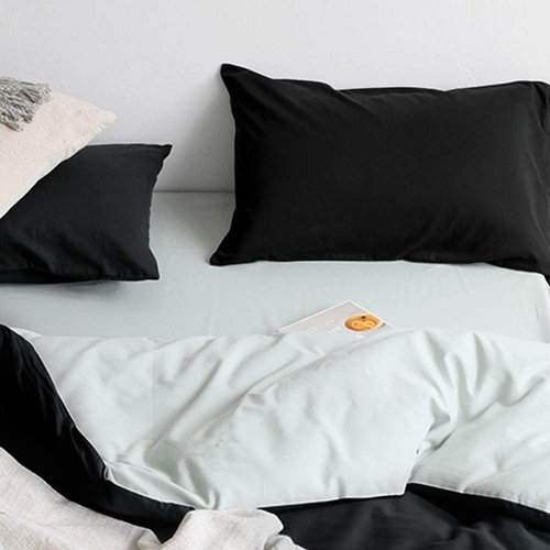 FLXXIE Microfiber Queen Pillowcases - Ultra Soft, Wrinkle & Fade Resistant | 20x30 Inches, Black - 6 Pack