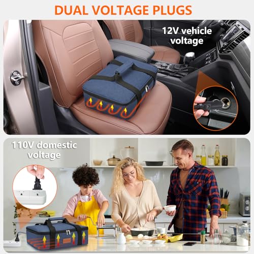 Electric Food Warmer Fit 9"x13"Casserole Carrier-12V/24V Car&110V