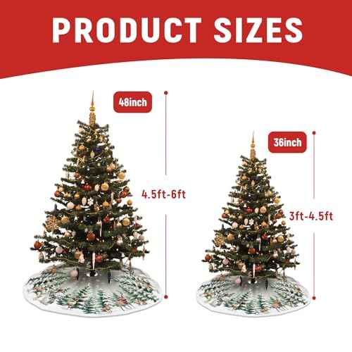 Christmas Tree Skirt 36 Inch, Christmas Tree Ornaments, Rustic Xmas Tree Snowman Skirts Mat for Home Decor Xmas Party Tree Holiday Decorations Indoor