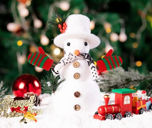 Christmas Mini Knitted Gloves 12Pcs Mixed Color Tiny Yarn Doll Craft DIY