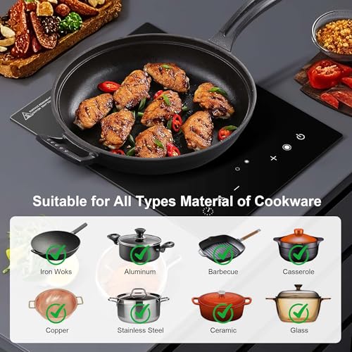 Cooktao 1800W Infrared Double Coil Electric Hot Plate for All Cookware
