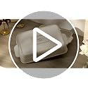 ArteBake Beige Ceramic Casserole Dish Set of 3 Oven-to-Table Bakeware