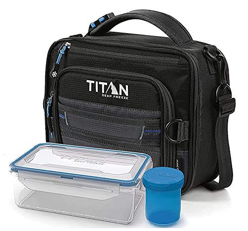 Insulated Lunch Bag with Leak Proof Container - Black - Arctic Zone Titan Deep Freeze