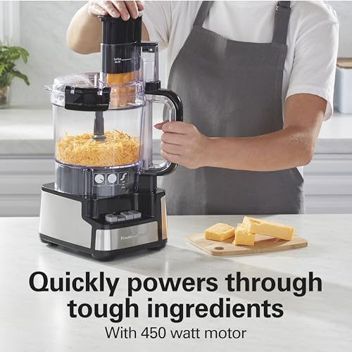 Hamilton Beach 12-Cup Food Processor & Vegetable Chopper with Snap & Stack Technology