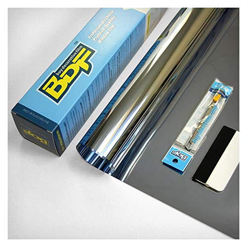 Buydecorativefilm S05 Window Film 36in x 24ft Very Dark Silver Privacy & Heat Control