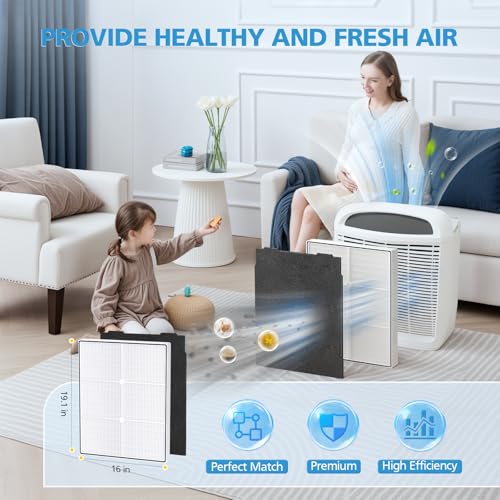 Replacement Filter Set for Whirlpool Air Purifiers AP510 & 450 - HEPA & Activated Carbon