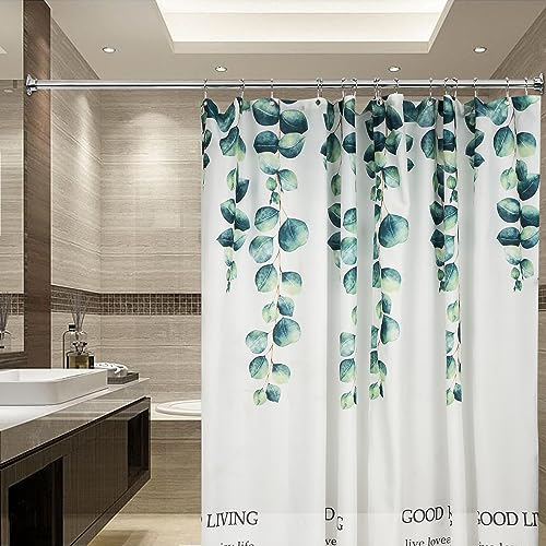 Heavy Duty Chrome Plated Shower Curtain Rod - 60 Inch Stainless Steel, Wall Mount, Permanent Install